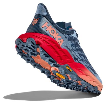Hoka One One Speedgoat 5 Azul Rojo Rosa Zapatillas de trail para mujer