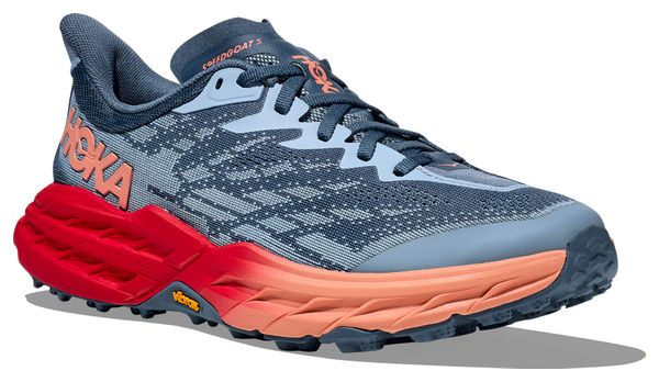 Hoka One One Speedgoat 5 Azul Rojo Rosa Zapatillas de trail para mujer