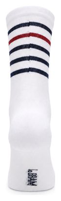 Par de calcetines LeBram Training blancos con rayas marineras