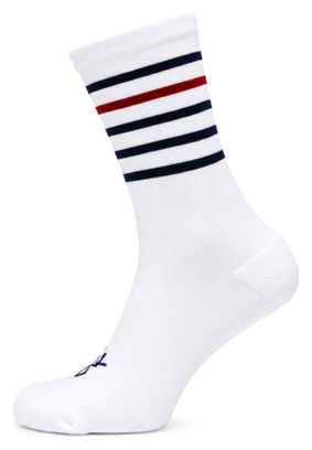Par de calcetines LeBram Training blancos con rayas marineras