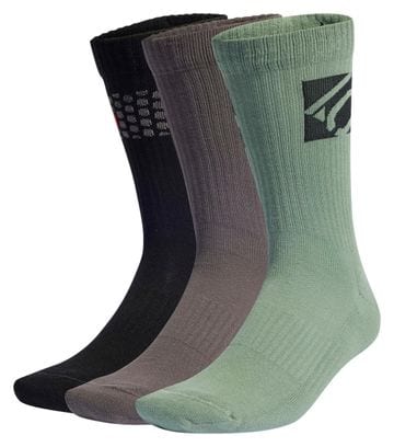 Adidas Five Ten Socks Black/Violet/Green 3-Pair Pack