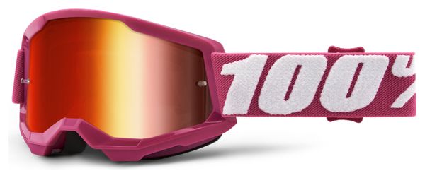 100% STRATA Kindermaske 2 | Rot | Rote Spiegelgläser