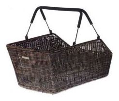 BASIL Cesto para Bicicleta Cento Rattan Look Multi System 49 X 34 X 26 Cm - Marrón