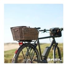 BASIL Cesto para Bicicleta Cento Rattan Look Multi System 49 X 34 X 26 Cm - Marrón