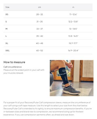 Therabody RecoveryPulse Calf Vibration and Compression Sleeve