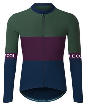 Le Col Langarmtrikot Sport Tricolour Blau/Violett