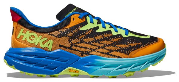 Hoka One One Speedgoat 5 Arancione Blu Verde Scarpe da Trail Uomo