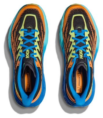 Hoka One One Speedgoat 5 Arancione Blu Verde Scarpe da Trail Uomo