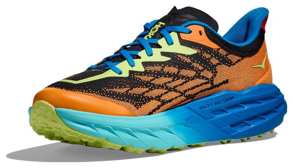 Chaussures Trail Hoka One One Speedgoat 5 Orange Bleu Vert Homme