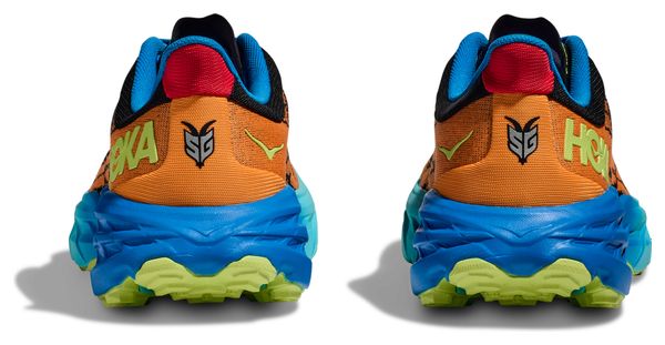 Chaussures Trail Hoka One One Speedgoat 5 Orange Bleu Vert Homme