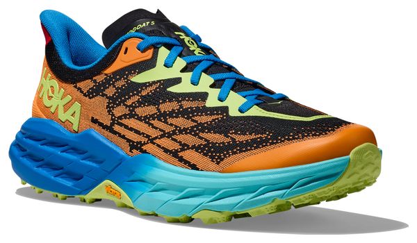 Chaussures Trail Hoka One One Speedgoat 5 Orange Bleu Vert Homme