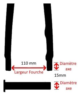 FYB- Kit complet - Flip Flop  - axe 15 mm - longueur 110 mm - Boost