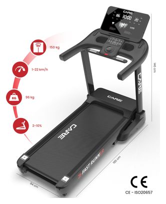 Tapis de course connecté 22 km/h - CARE - Fast Runner SP