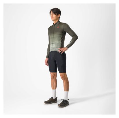 Castelli Unlimited Thermal Green Gravel Long Sleeve Jersey