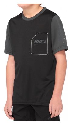 100% Ridecamp Kids Short Sleeve Jersey Black / Gray