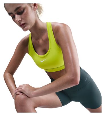 Nike Swoosh Normal Support Bra Yellow Women