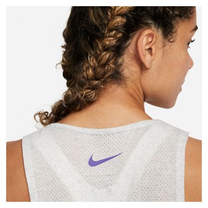 Canotta Nike Dri-Fit Trail da donna bianca viola