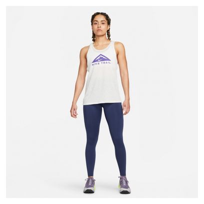 Canotta Nike Dri-Fit Trail da donna bianca viola