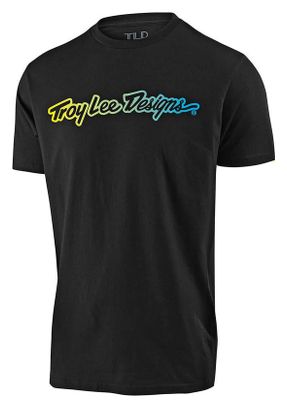 Camiseta Juvenil Troy Lee Designs Signature Negra