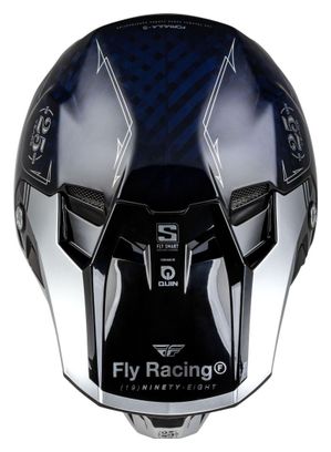 Casque intégral Fly racing Fly Formula S Carbon Legacy Bleu carbone / Silver