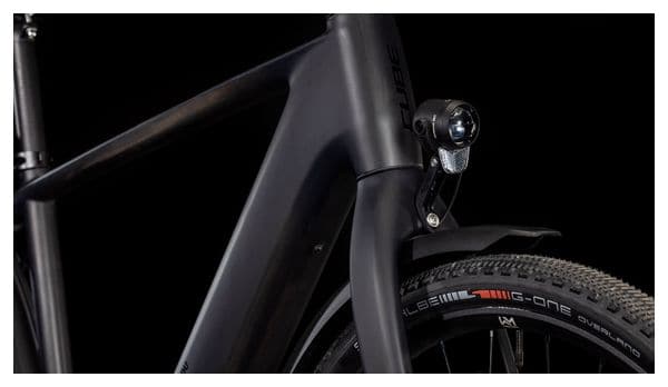 VTC Électrique Cube Kathmandu Hybrid C:62 SLX 400X Shimano Deore 12V 400 Wh 700 mm Gris Carbon Noir 2025