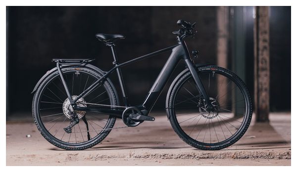 Cube Kathmandu Hybrid C:62 SLX 400X Bicicletta ibrida elettrica Shimano Deore 12S 400 Wh 700 mm Grigio carbonio Nero 2025