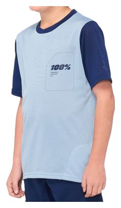 100% Ridecamp Kid&#39;s Short Sleeve Jersey Blue