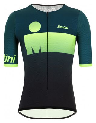 Santini X Ironman Audax Aero Short Sleeve Triathlon Jersey Black / Green