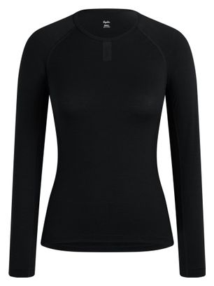 Baselayer Langarm Rapha Merino Schwarz Frau