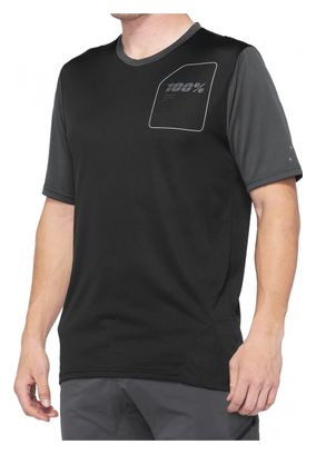 Ridecamp 100% Short Sleeve Jersey Black / Charcoal Gray