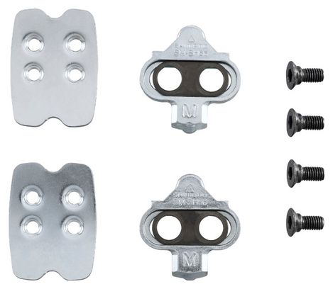 Cales Shimano SPD SM-SH56 Argent (Paire) + Plaques