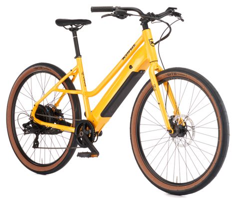 Bicicleta de ciudad Kona Coco HD Shimano Altus 8V 418Wh 650b Amarillo 2023