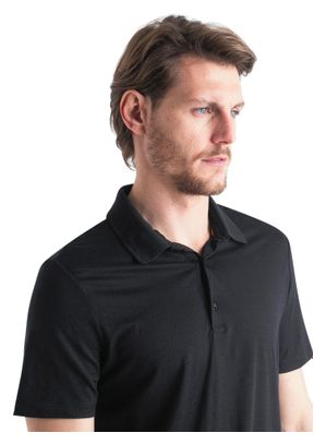 Icebreaker Merino 150 Tech Lite III Kurzarm Poloshirt Schwarz