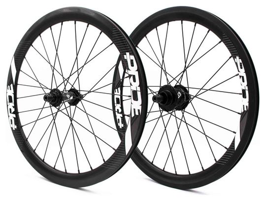 Paire de Roues Carbone Pride Gravity Gloss Expert V-Brake 28H Noir