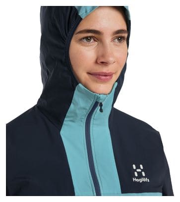 Langärmelige Jacke Women Haglöfs L.I.M Alpha Hood Blau