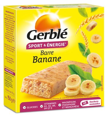 Barrita Energética Gerblé Sport Banana (Caja de 6)