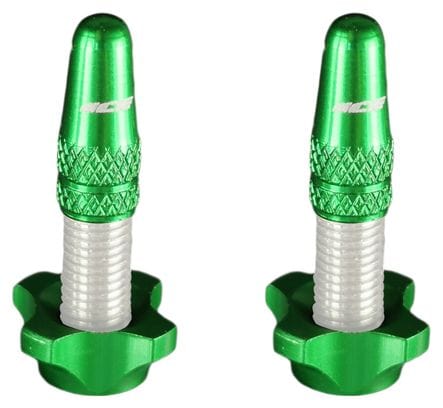 Ice Kit of aluminium plugs (x2) and nuts (x2) Airflow Green