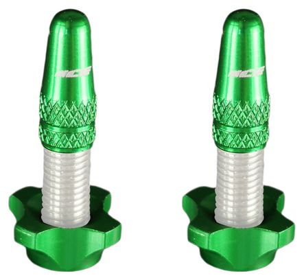 Kit Ice di tappi in alluminio (x2) e dadi (x2) Airflow Green