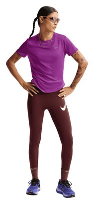 Collant 7/8 Nike Tempo Swoosh Run marroni da donna