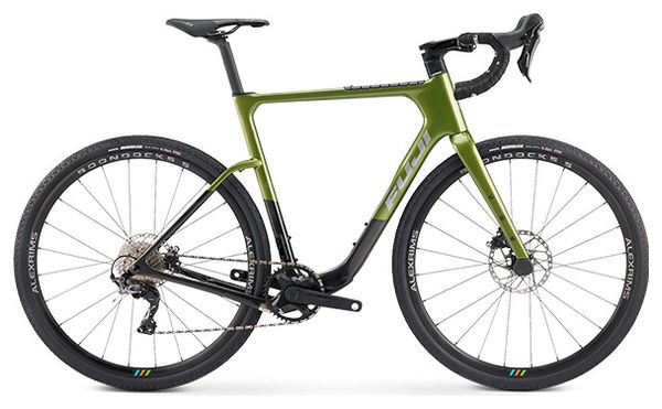 Gravel Bike Fuji Jari Carbon 1.3 Shimano GRX 11S 700 mm Verde Nero