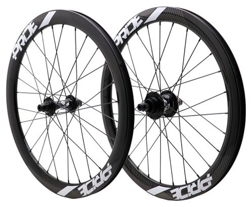 Paire de Roues Carbone Pride Gravity Gloss Expert Disc 28H Noir