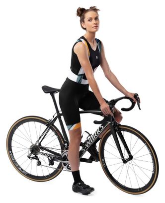 Cuissard vélo court femme Cyclisme BX Jungle Noir