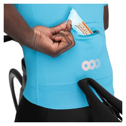 Maillot vélo mesh manches courtes homme Cyclisme M8 Environs Bleu
