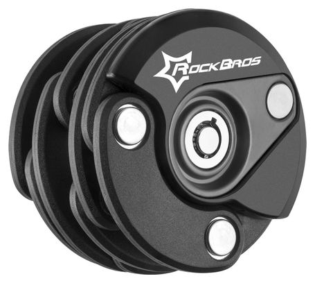 Bike lock foldable with clés and support of mount