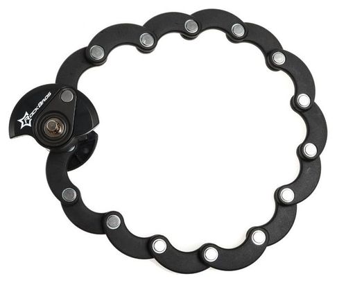 Bike lock foldable with clés and support of mount