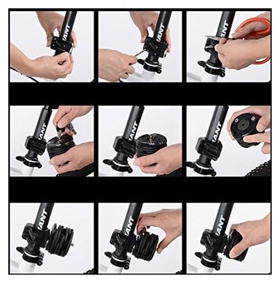 Bike lock foldable with clés and support of mount