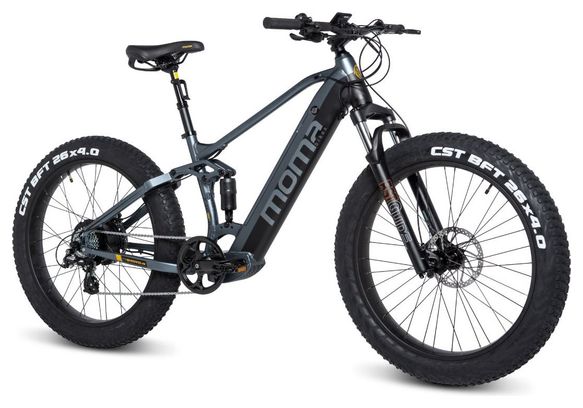 Moma Bikes VTT  FATBIKE 26 PRO  Equipped Full SHIMANO  Freins à disques Hydrauliques  Bat. Ion Lithium integrada 48V 13Ah / 160-195 cm 