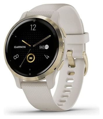 Montre connectée GARMIN - Venu 2S - Light Gold - Bracelet beige