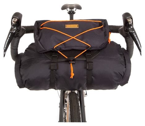 Handlebar Bag Restrap Bar Bag Holster with Waterproof Bag / 14 + 3 L / Black Orange
