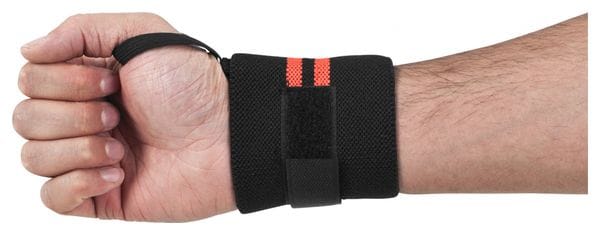 Bande de maintien poignet Noir-Rouge Gorilla Sports - Couleur : NOIR / ROUGE